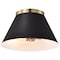 Nuvo Dover 2-Light Small Flush Mount - Black with Vintage Brass 60/7417 - alternate 5